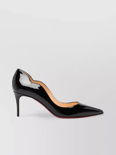 CHRISTIAN LOUBOUTIN SIGNATURE SOLE POINTED TOE MID HEEL PUMPS