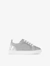 Christian Louboutin Boys Silver Kids Funnyto Glitter-leather Low-top Trainers 4-9 Years In Silver