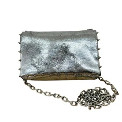 Pre-owned Christian Louboutin Silver Leather Shoulder Bag ()