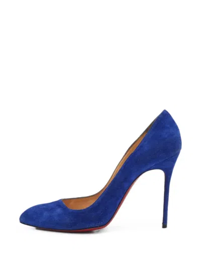 Pre-owned Christian Louboutin Simple Corneille Follies Pumps In Blue