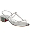 Christian Louboutin Iza Queen Crystal Embellished Sandal In Silver