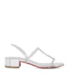 Christian Louboutin Simple Queenie Slide Sandal In Silver
