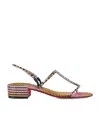 CHRISTIAN LOUBOUTIN SIMPLE QUEENIE LEATHER SANDALS 25