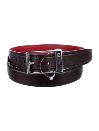 Pre-owned Christian Louboutin Skinny Leather Belt In Multi