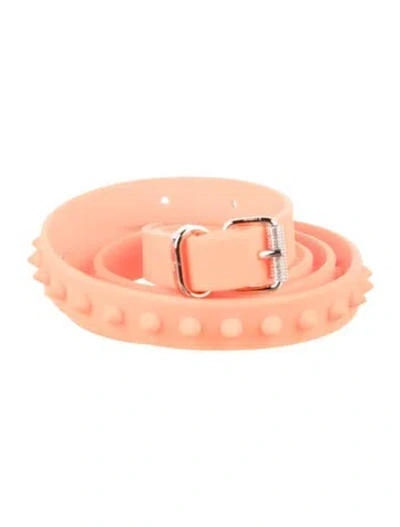 Pre-owned Christian Louboutin Skinny Rubber Belt Kit W/ Tags In Orange