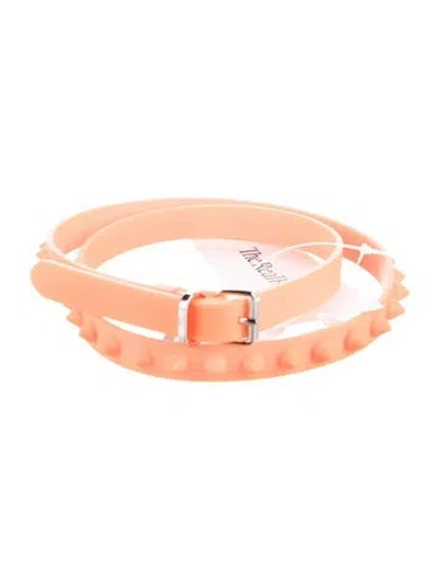 Pre-owned Christian Louboutin Skinny Rubber Belt W/ Tags In Orange