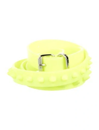 Pre-owned Christian Louboutin Skinny Rubber Belt W/ Tags In Yellow