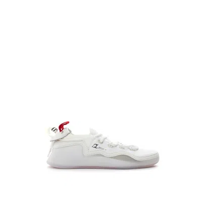 Christian Louboutin Sleek White Leather Sneakers