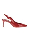 Christian Louboutin Hot Chick 70 Patent Leather Slingback Pumps In Red