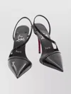 Christian Louboutin Rosa Z 100 Patent Leather Slingback Pumps In Black