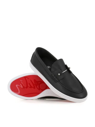 Christian Louboutin Slip-on Chambeliboat Flat In Black