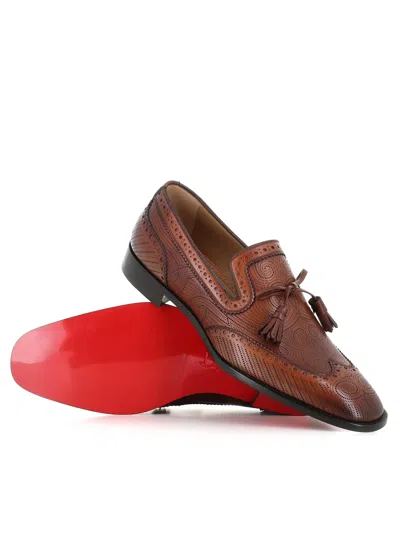 Christian Louboutin Slipper Grave Moc Flat In Brown