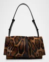 Christian Louboutin Small Baggy Shoulder Bag In Pony Hair In Brown