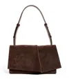Christian Louboutin Small Baggy Suede Shoulder Bag In Brown