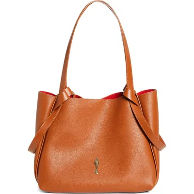 Christian Louboutin Bettina Small Leather Tote Bag In Brown