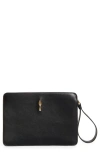 Christian Louboutin Small Bettina Leather Wristlet In Black