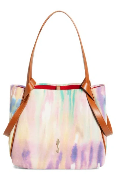 Christian Louboutin Small Bettina Tie Dye Canvas Tote In Multi