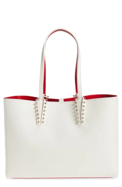 Christian Louboutin Small Cabata Soft Leather Tote In White
