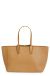 Christian Louboutin Cabata Soft Small Tote Bag In Grained Leather In F486 Lionne