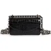 Christian Louboutin Small Loubi54 Alligator Embossed Leather Crossbody Bag In Black