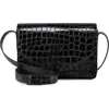 CHRISTIAN LOUBOUTIN CHRISTIAN LOUBOUTIN SMALL LOUBI54 CROC EMBOSSED PATENT LEATHER CROSSBODY BAG