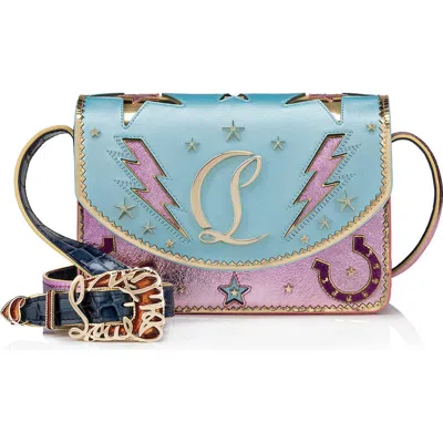 Christian Louboutin Small Loubi54 Giddy Leather Crossbody Bag In 6643 Mineral/multi Billy