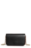 Christian Louboutin Small Paloma Leather Clutch In Black