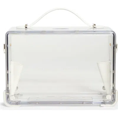 Christian Louboutin Small Tactical Thru Clear Crossbody Briefcase Bag In Transparent