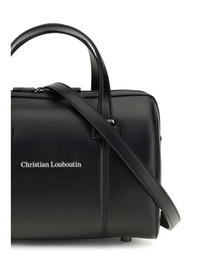 Christian Louboutin Smooth Calf Leather Shoulder Bag In Black