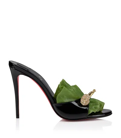 Christian Louboutin Snail Leather Heeled Mules 100 In Multi