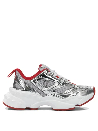 CHRISTIAN LOUBOUTIN SNEAKERS & SLIP-ON SILVER