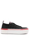 Christian Louboutin Low Top Sneakers Flatform Sole In Black