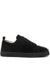 Christian Louboutin Men Louis Junior Spikes Borchie Punta Sneaker In Animal Print