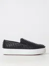 Christian Louboutin Man Sneakers Black Size 7 Leather In Black
