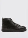 Christian Louboutin Louis Spikes Riveted Casual Sports Shoes In Schwarz