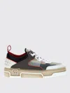 Christian Louboutin Panelled Sneakers With Spiked Heel Detail In Grey