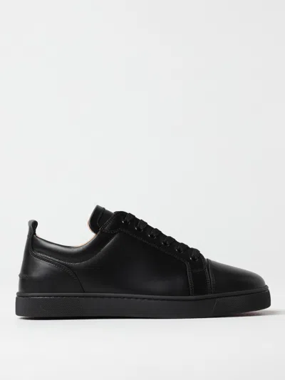 Christian Louboutin Louis Junior Leather Sneakers In Black