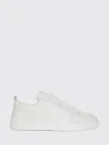 Christian Louboutin Louis Junior Spikes Cap-toe Full-grain Leather Sneakers In White