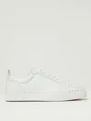 Christian Louboutin Louis Junior Spikes Leather Sneakers In White