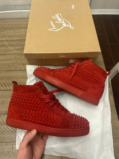 Pre-owned Christian Louboutin Sneakers In Red