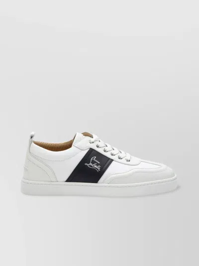 Christian Louboutin Sneakers Round Toe Contrast Panel In White