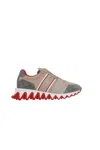 Christian Louboutin Nastroshark Leather & Nylon Sneaker In Version Saharienne