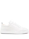 Christian Louboutin Louis Junior Flat Calf Ds Sneakers In White