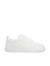 Christian Louboutin Jimmy Rubber-trimmed Leather Sneakers In White