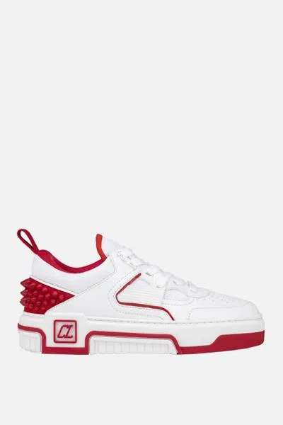 Christian Louboutin Sneakers In White+loubi Red