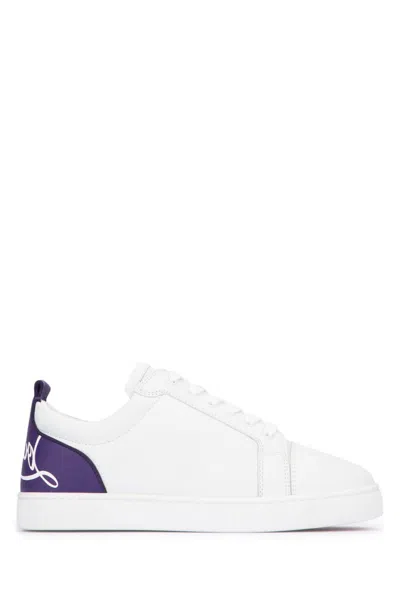 Christian Louboutin Fun Louis Junior Leather Low-top Trainers In Purple