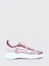 Christian Louboutin Mara Flat Sneakers Rear Pull Tab Contrast Panels In Pink