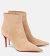 CHRISTIAN LOUBOUTIN SO APOSTROPHA 80 SUEDE ANKLE BOOTS