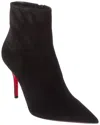 Christian Louboutin So Apostropha 80 Suede Ankle Boots In Black