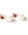Christian Louboutin Leather Logo Block-heel Mules
